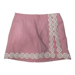 Women's CROWN & IVY | Hello Spring Pink / White Stripe Skort Sz 18